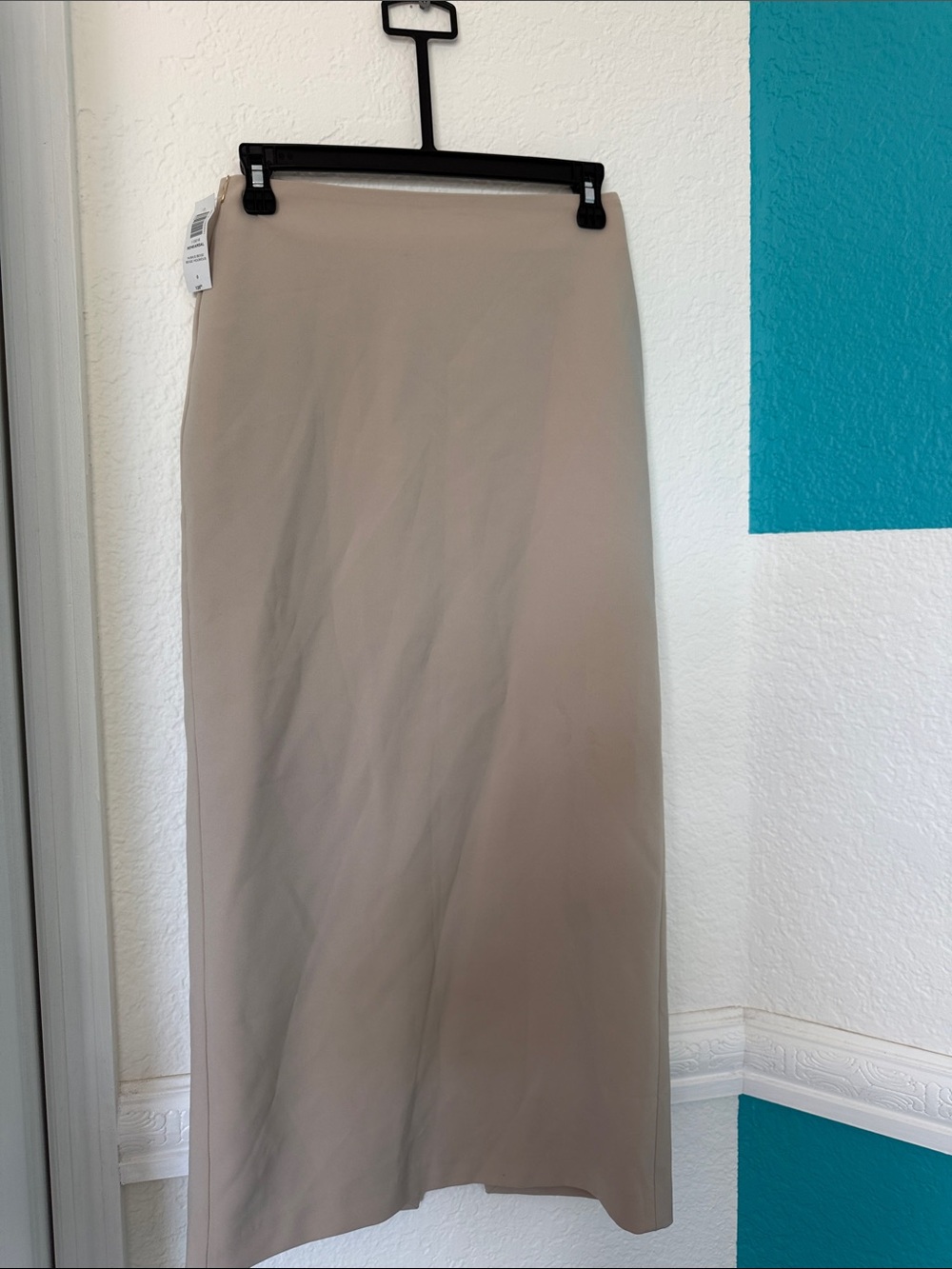 Aritzia Taupe Maxi Skirt - Sleek Minimal Design